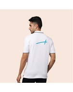 Greys&Blues Pima Collar T-Shirt-White with Black SH